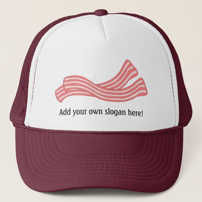Customise this Bacon Rashers graphic Trucker Hat (Front)