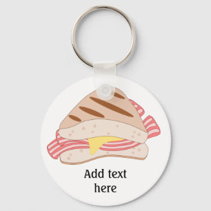 Customise this Bacon Sandwich graphic Key Ring