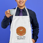 Customise this Bagel graphic Standard Apron<br><div class="desc">Add a slogan or name to create a personalised gift with a bagel theme. Image shows a bread ring filled with lettuce,  meat and tomato.</div>