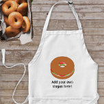 Customise this Bagel graphic Standard Apron<br><div class="desc">Add a slogan or name to create a personalised gift with a bagel theme. Image shows a bread ring filled with lettuce,  meat and tomato.</div>