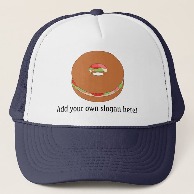 Customise this Bagel graphic Trucker Hat (Front)