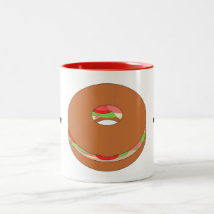 Customise this Bagel graphic Two-Tone Coffee Mug
