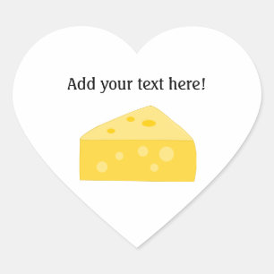 Customise this Big Cheese graphic Heart Sticker