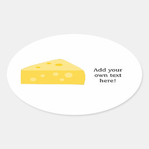 Customise this Big Cheese graphic Oval Sticker