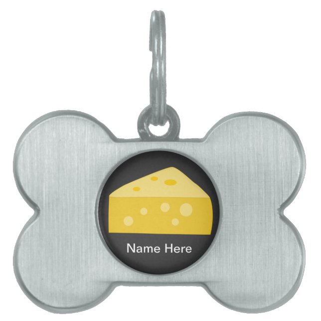Customise this Big Cheese graphic Pet Name Tag (Front)