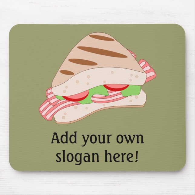 Customise this BLT Sandwich Graphic Mouse Mat (Front)