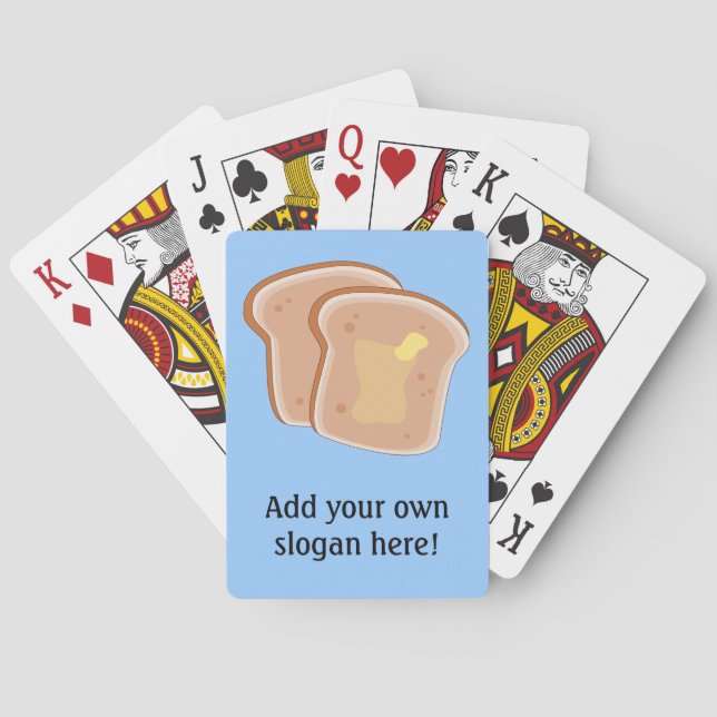 Customise this Buttered Toast graphic Playing Cards (Back)