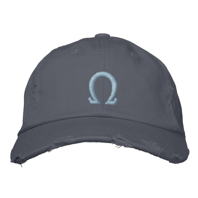 Customise this cap/DIY Greek alphabets Embroidered Hat (Front)