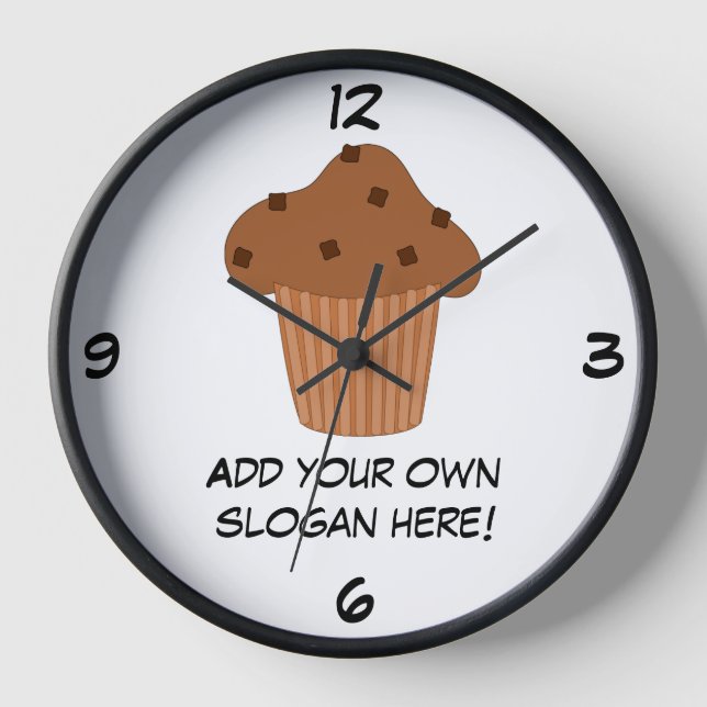 Customise this Choc Chip Muffin graphic Clock (Front)