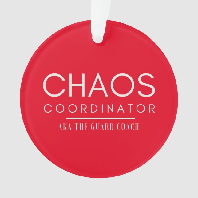 Customise This Colour Guard Coach Ornament (Front)