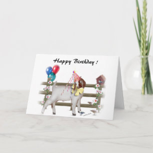 Customise THIS Cute Boer Goat Birthday Card