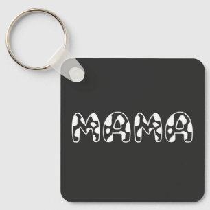 Customise This Design: Cow Mama Birthday Key Ring