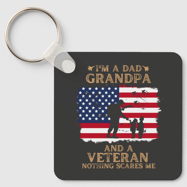 Customise This Design: I'm a Dad Grandpa  Key Ring (Front)