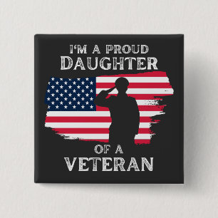 Customise This Design: I'm A Proud Daughter 15 Cm Square Badge