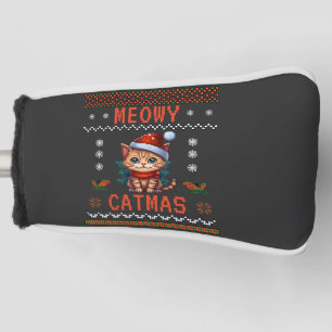 Customise This Design: Meowy Catmas Cat Christmas  Golf Head Cover