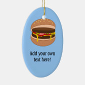 Customise this Hamburger graphic Ceramic Tree Decoration (Right)