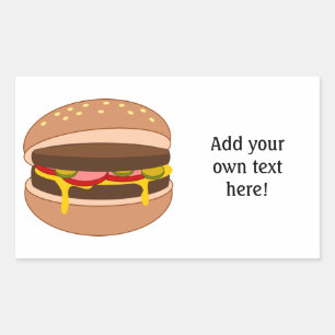 Customise this Hamburger graphic Rectangular Sticker