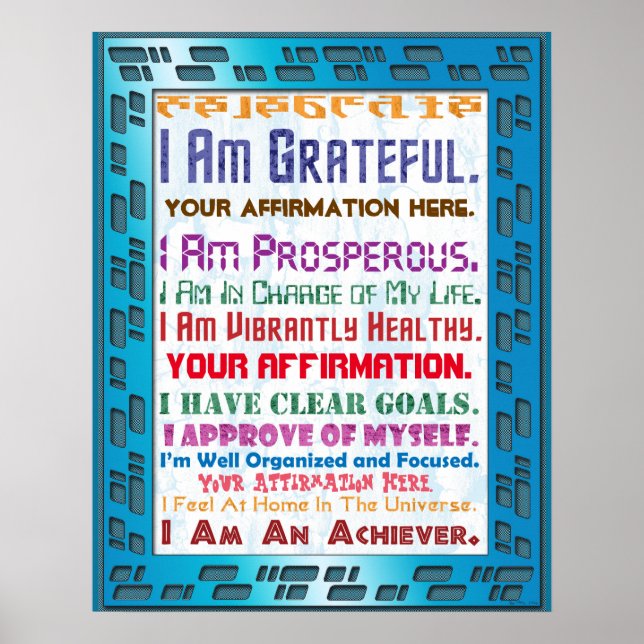 Customise this Hi-Tech Affirmation Poster (Front)