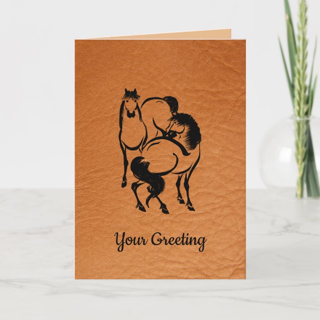 Customise this Horse Art Card (Front)