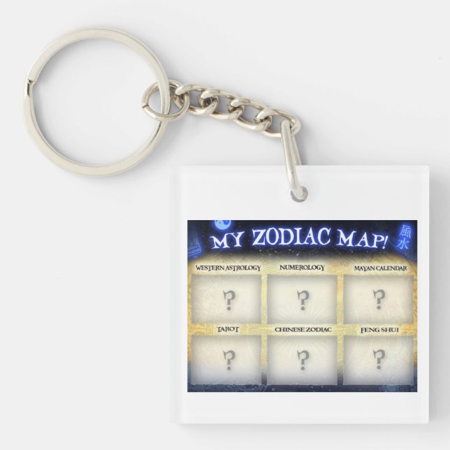 Customise this keychain at ZodiacMap.com (Front)
