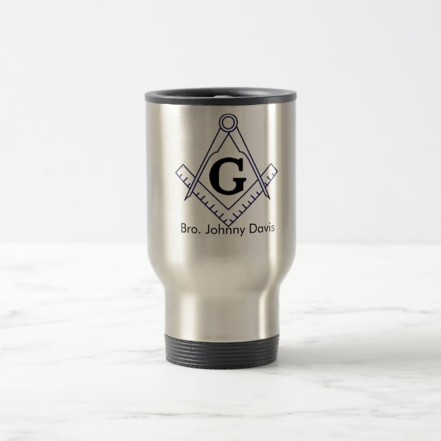 Customise this Masonic Stainless Steel Travel Cup (Center)