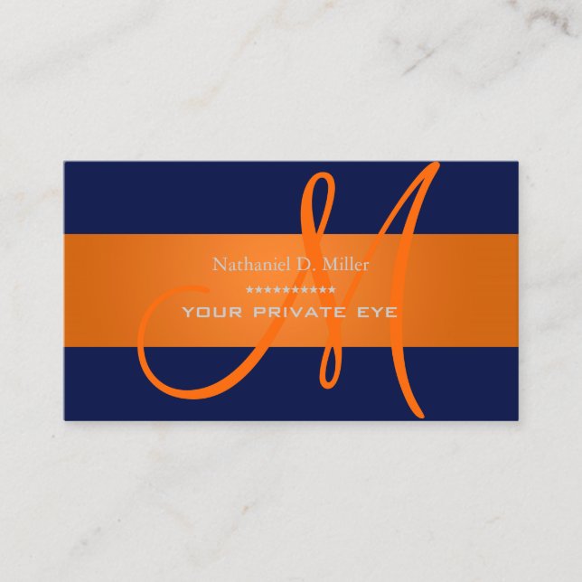 Customise this monogram business card (Front)