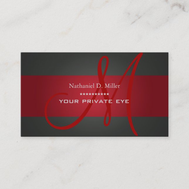 Customise this monogram business card (Front)