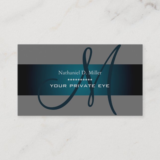 Customise this monogram business card (Front)
