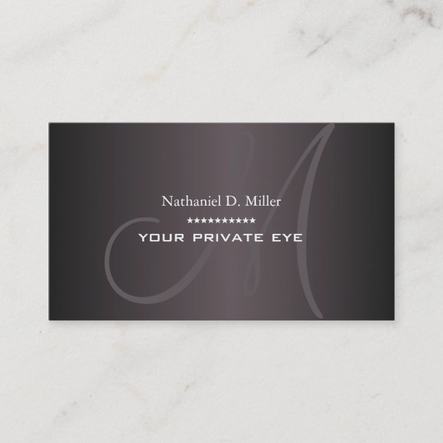 Customise this monogram business card (Front)