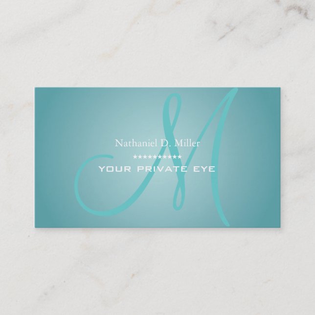 Customise this monogram business card (Front)