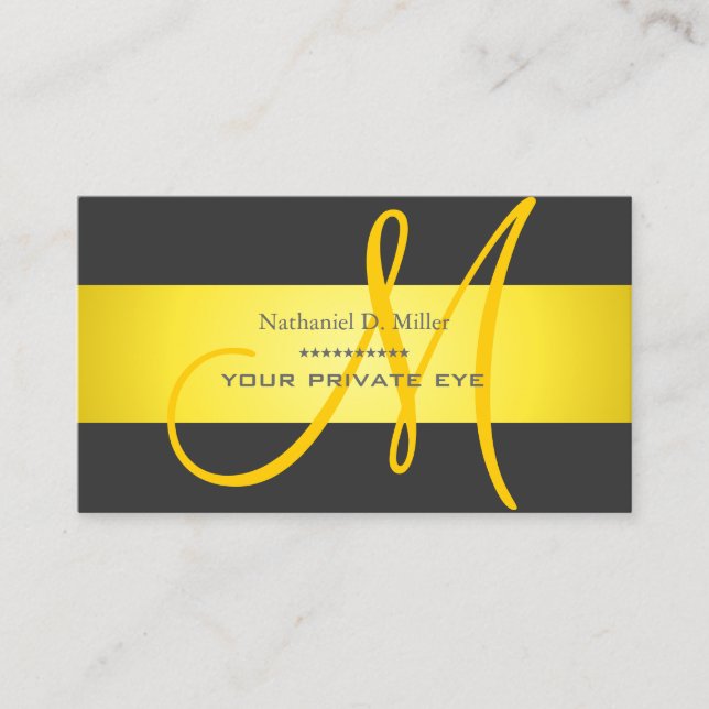 Customise this monogram/diy background colour business card (Front)