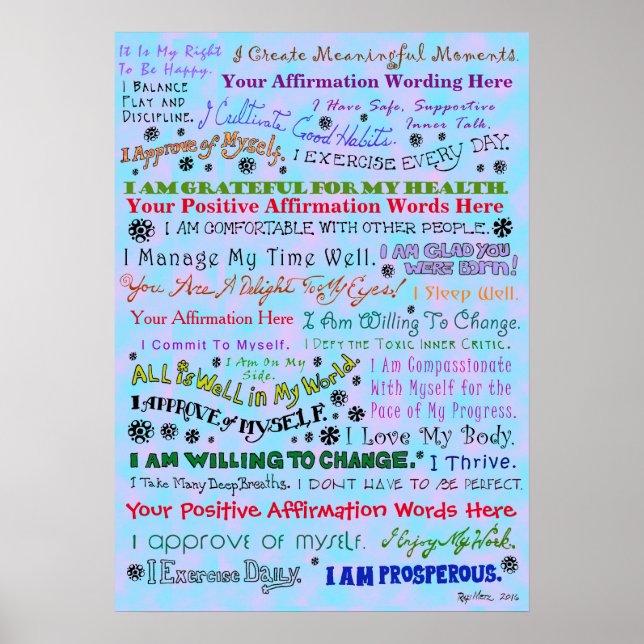 Customise this Organic Affirmation Poster (Front)