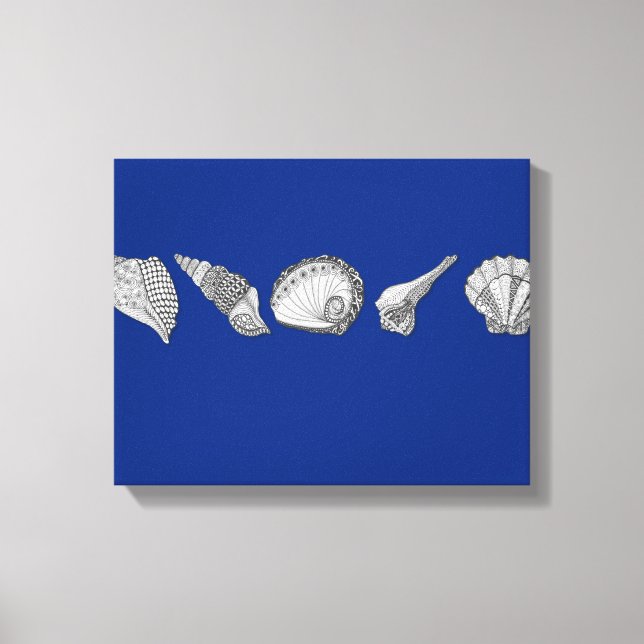Customise This Original Seashell Art Canvas Print (Front)