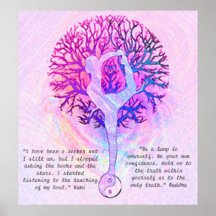 Customise this Poster - Pink Yoga Yin Yang