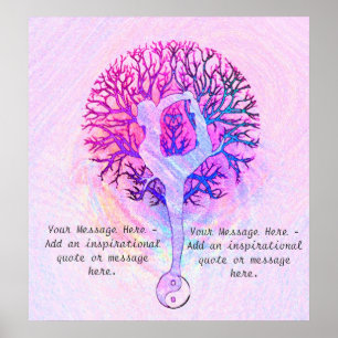 Customise this Poster - Pink Yoga Yin Yang