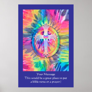 Customise this Poster - Tye Dye Cross