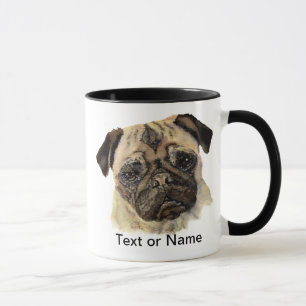Customise this Pug - Watercolor Dog Mug