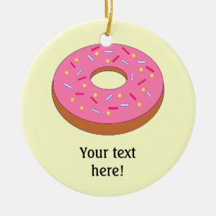 Customise this Ring Doughnut Graphic Ceramic Tree Decoration