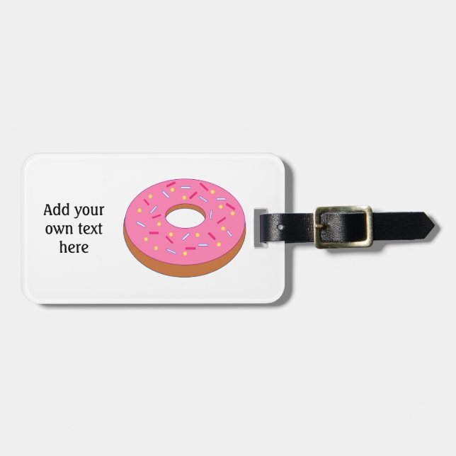 Customise this Ring Doughnut Graphic Luggage Tag (Front Horizontal)