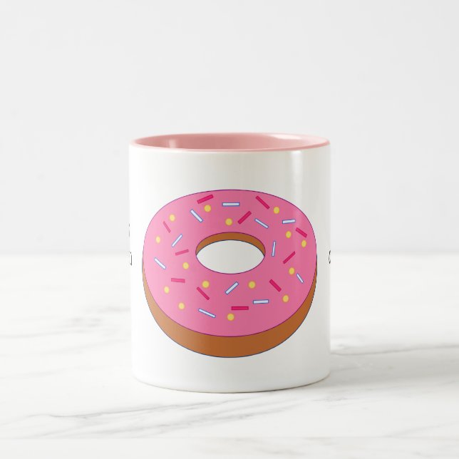 Customise this Ring Doughnut Graphic Two-Tone Coffee Mug (Center)