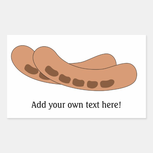 Customise this Sausages graphic Rectangular Sticker (Front)