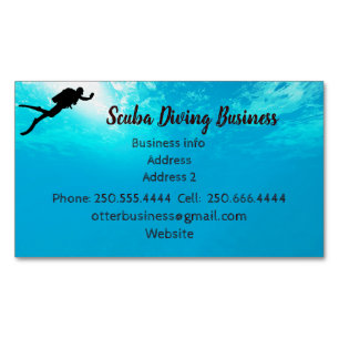 Customise this Scuba Diving Business Magnetic Business Card