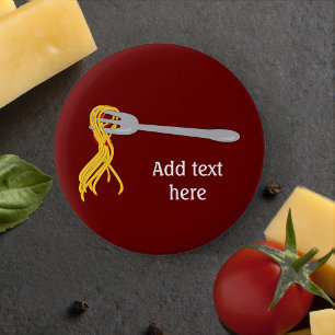 Customise this Spaghetti Pasta graphic 6 Cm Round Badge