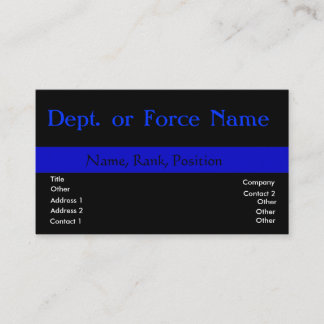 Customise this ThinBlueLine Business Card