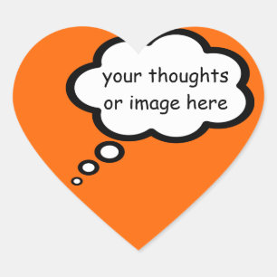 customise thought cartoon balloon heart sticker