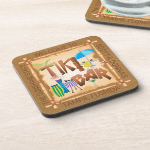 Customise - Tiki Bar Design Coaster