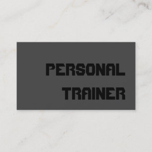 Customise Trendy Grey Fitness Sport Business Card