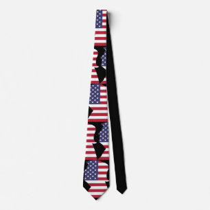 Customise Trump Usa Flag Design Tie