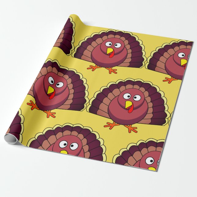 Customise Turkey Wrapping Paper (Unrolled)