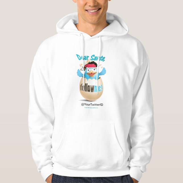 Customise Twitter Dear Santa Gifts Apparel Hoodie (Front)